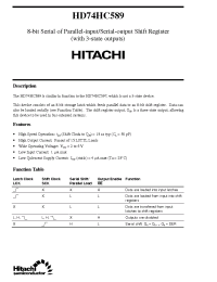 Datasheet HD74HC589 manufacturer Hitachi