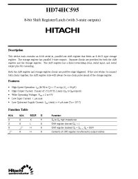 Datasheet HD74HC595 manufacturer Hitachi