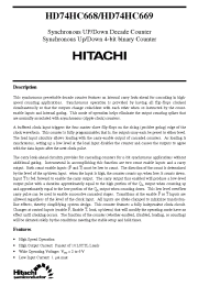 Datasheet HD74HC668 manufacturer Hitachi