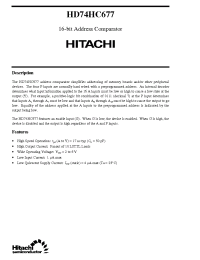 Datasheet HD74HC677 manufacturer Hitachi