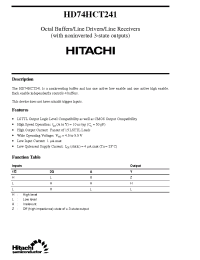 Datasheet HD74HCT241 manufacturer Hitachi