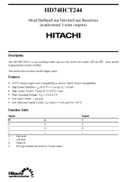 Datasheet HD74HCT244 manufacturer Hitachi