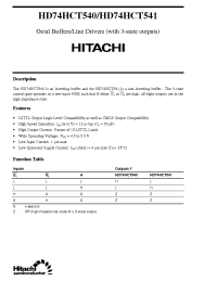 Datasheet HD74HCT541 manufacturer Hitachi