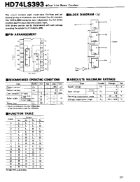 Datasheet HD74LS393P(DIP) manufacturer Hitachi