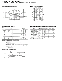 Datasheet HD74LS73A manufacturer Hitachi