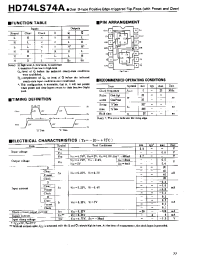 Datasheet HD74LS74A manufacturer Hitachi