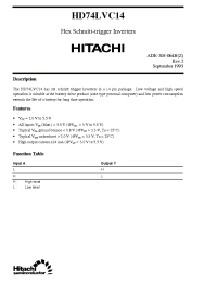Datasheet HD74LVC14 manufacturer Hitachi