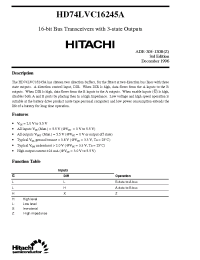 Datasheet HD74LVC16245 manufacturer Hitachi