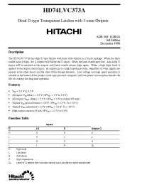 Datasheet HD74LVC373A manufacturer Hitachi