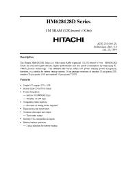 Datasheet HM628128DLTS-5SL manufacturer Hitachi