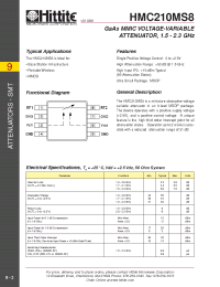 Datasheet HMC210MS8 manufacturer Hittite