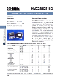 Datasheet HMC235QS16G manufacturer Hittite