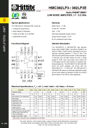 Datasheet HMC382LP3E manufacturer Hittite