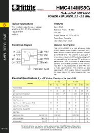 Datasheet HMC414MS8G manufacturer Hittite