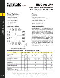 Datasheet HMC463LP5 manufacturer Hittite