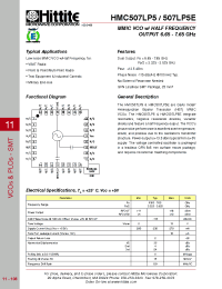 Datasheet HMC507LP5 manufacturer Hittite