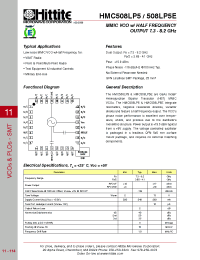 Datasheet HMC508LP5E manufacturer Hittite