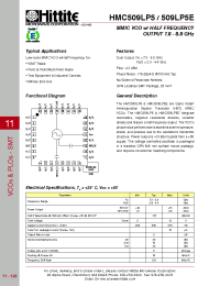 Datasheet HMC509LP5 manufacturer Hittite