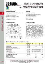 Datasheet HMC542LP4 manufacturer Hittite