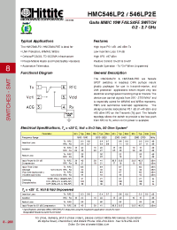 Datasheet HMC546LP2 manufacturer Hittite