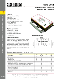 Datasheet HMC-C012 manufacturer Hittite