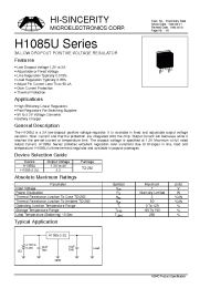 Datasheet H1085U manufacturer Hi-Sincerity