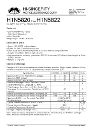 Datasheet H1N5821 manufacturer Hi-Sincerity