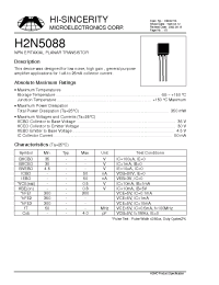 Datasheet H2N5088 manufacturer Hi-Sincerity
