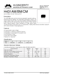 Datasheet H431AM manufacturer Hi-Sincerity