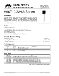 Datasheet H66T19BA manufacturer Hi-Sincerity