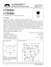 Datasheet H7806BI manufacturer Hi-Sincerity