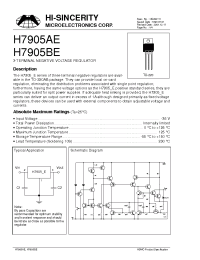 Datasheet H7905AE manufacturer Hi-Sincerity