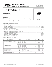Datasheet HBAT54A manufacturer Hi-Sincerity