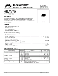 Datasheet HBAV70 manufacturer Hi-Sincerity
