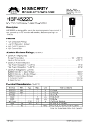 Datasheet HBF4522D manufacturer Hi-Sincerity