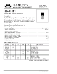 Datasheet HI44H11 manufacturer Hi-Sincerity