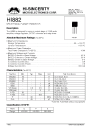Datasheet HI882 manufacturer Hi-Sincerity