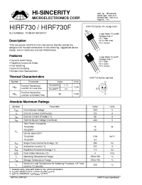 Datasheet HIRF730F manufacturer Hi-Sincerity
