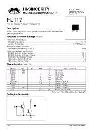 Datasheet HJ117 manufacturer Hi-Sincerity