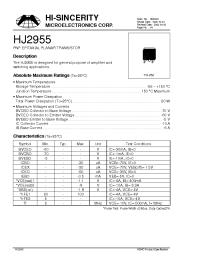 Datasheet HJ2955 manufacturer Hi-Sincerity