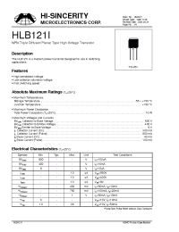 Datasheet HLB121I manufacturer Hi-Sincerity
