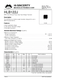 Datasheet HLB122J manufacturer Hi-Sincerity