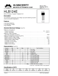 Datasheet HLB124 manufacturer Hi-Sincerity