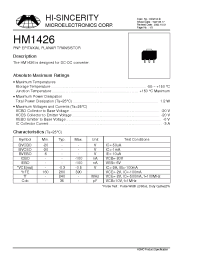 Datasheet HM1426 manufacturer Hi-Sincerity