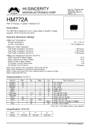 Datasheet HM772A manufacturer Hi-Sincerity