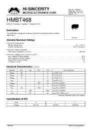 Datasheet HMBT468 manufacturer Hi-Sincerity