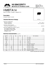 Datasheet HMBTA14 manufacturer Hi-Sincerity