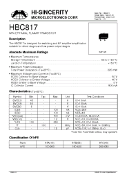 Datasheet HMBTA56 manufacturer Hi-Sincerity