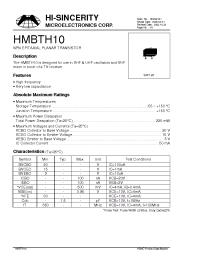 Datasheet HMBTH10 manufacturer Hi-Sincerity