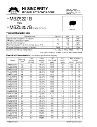 Datasheet HMBZ5229B manufacturer Hi-Sincerity